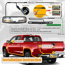 Load image into Gallery viewer, 1080P Waterproof Car Backup Camera with 4.3" In-Mirror Monitor Clip-On Design