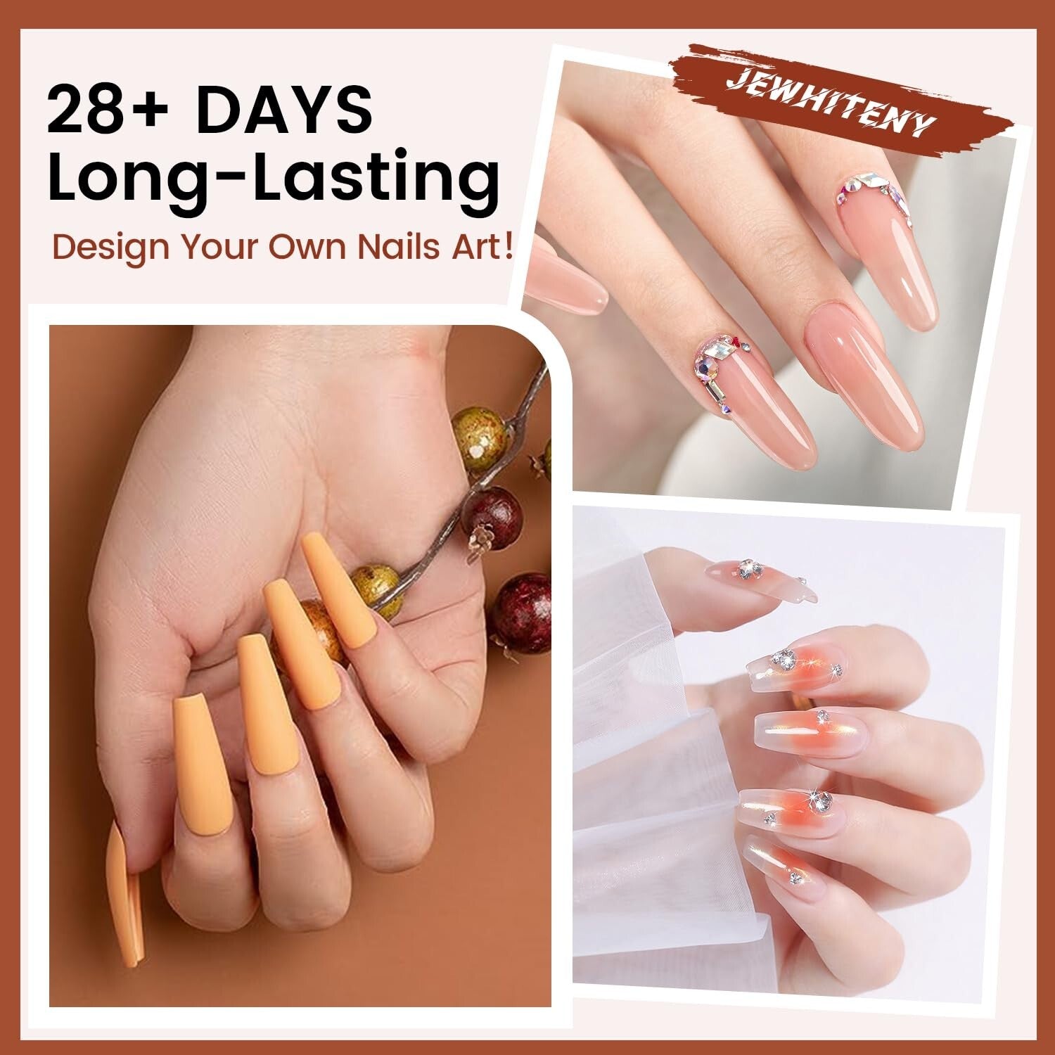 14-Piece Polygel Nail Extension Kit with 48W Lamp & Drill - Ultimate Starter Set