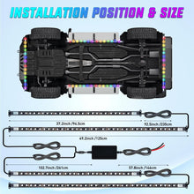 Load image into Gallery viewer, 256 LED Multi-Color Underbody Light Strips with Music Sync and Waterproof Design