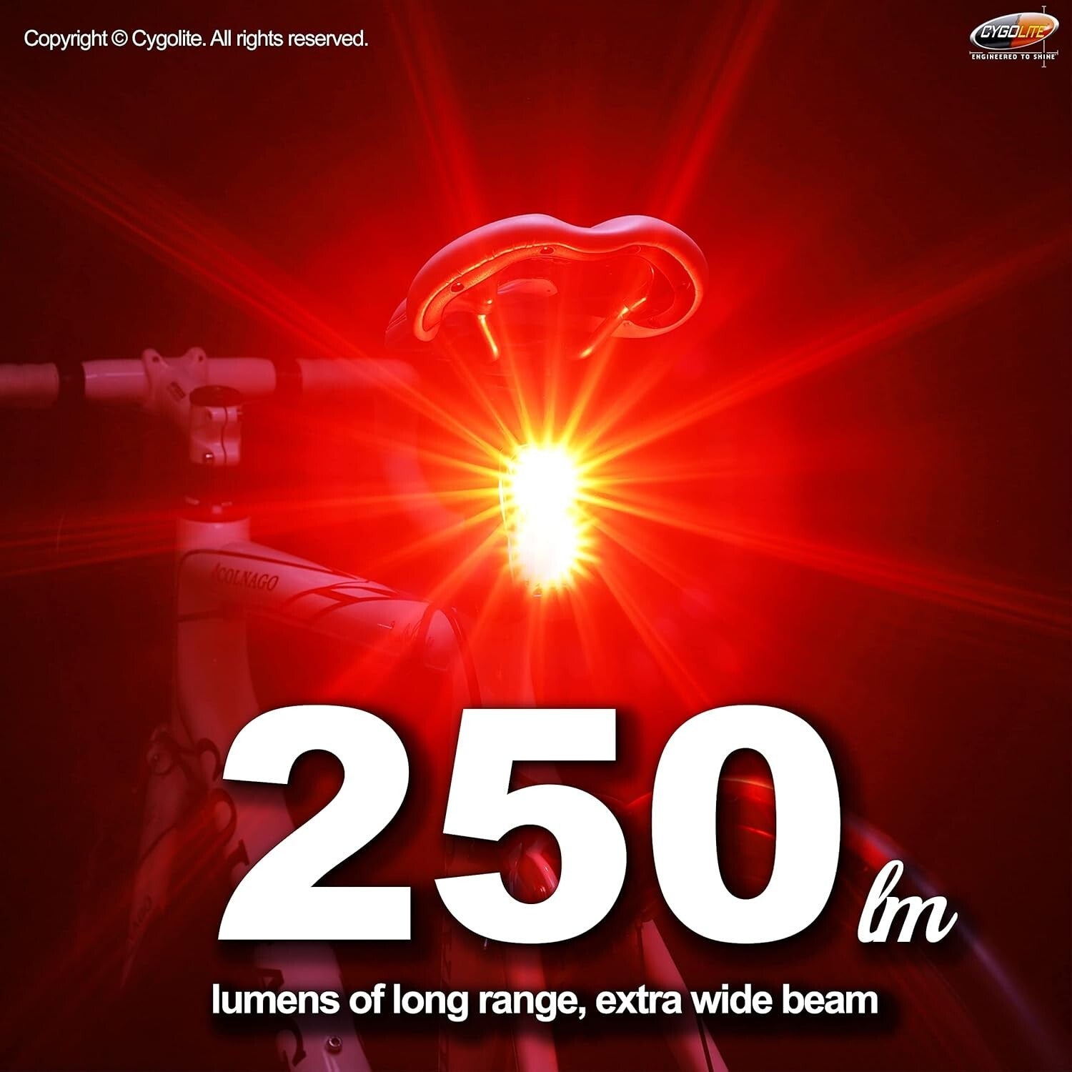 Bright & Compact Bicycle Taillight - 350/250 Lumens with Secure Mounting System