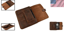 Load image into Gallery viewer, Lightweight Handmade Leather Tablet Cover with Unique Patina - Perfect Gift Idea