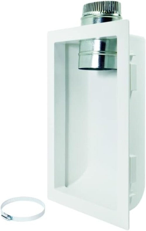 Compact 4" Wall-Mount Dryer Vent Box - Increases Efficiency & Safety