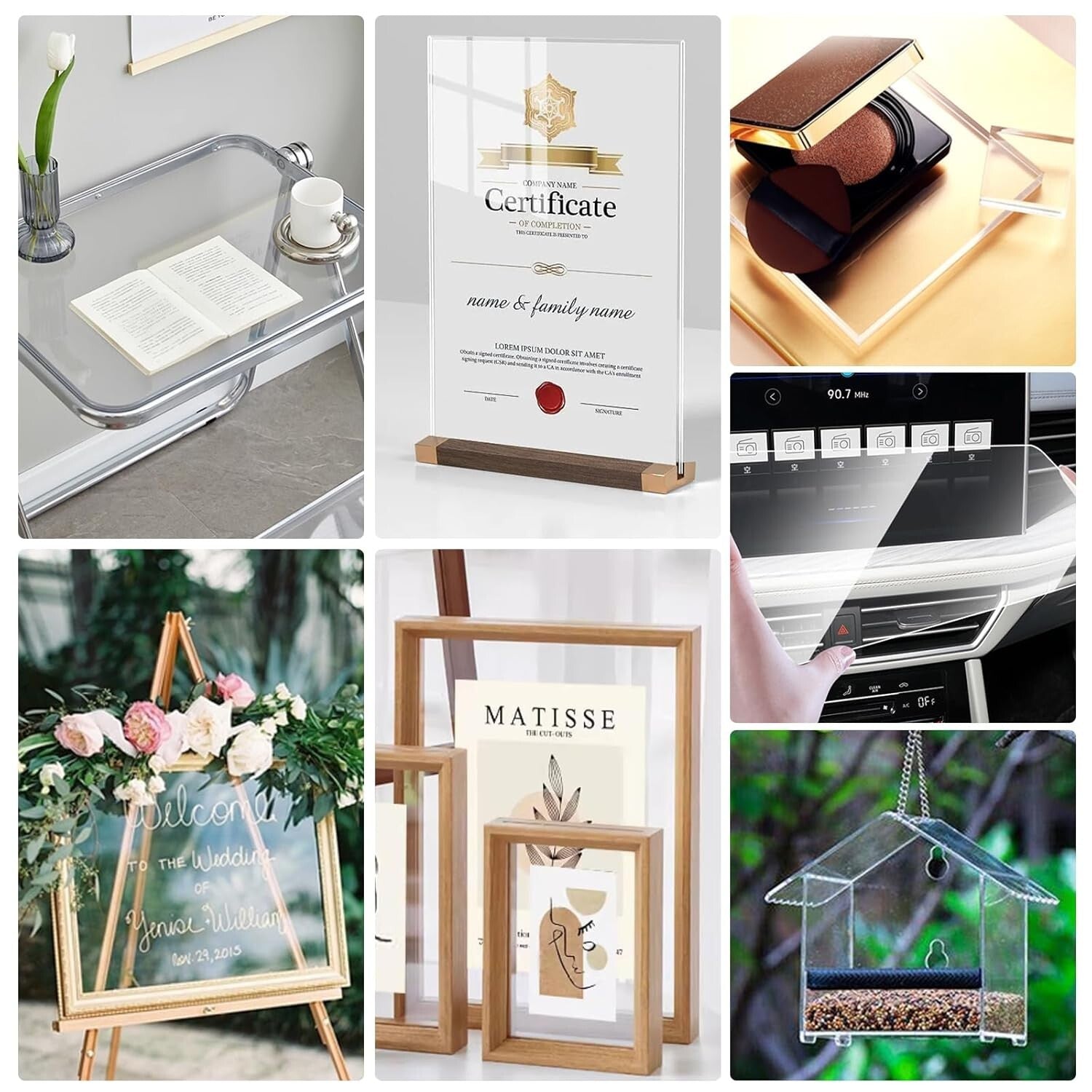 Flexible 4 Pack of 12x24 Clear Acrylic Panels - Ideal for Engraving, Crafting