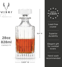 Load image into Gallery viewer, Vintage Style Cut Crystal Decanter for Home Bars - 28 Oz Whiskey &amp; Vodka Carafe