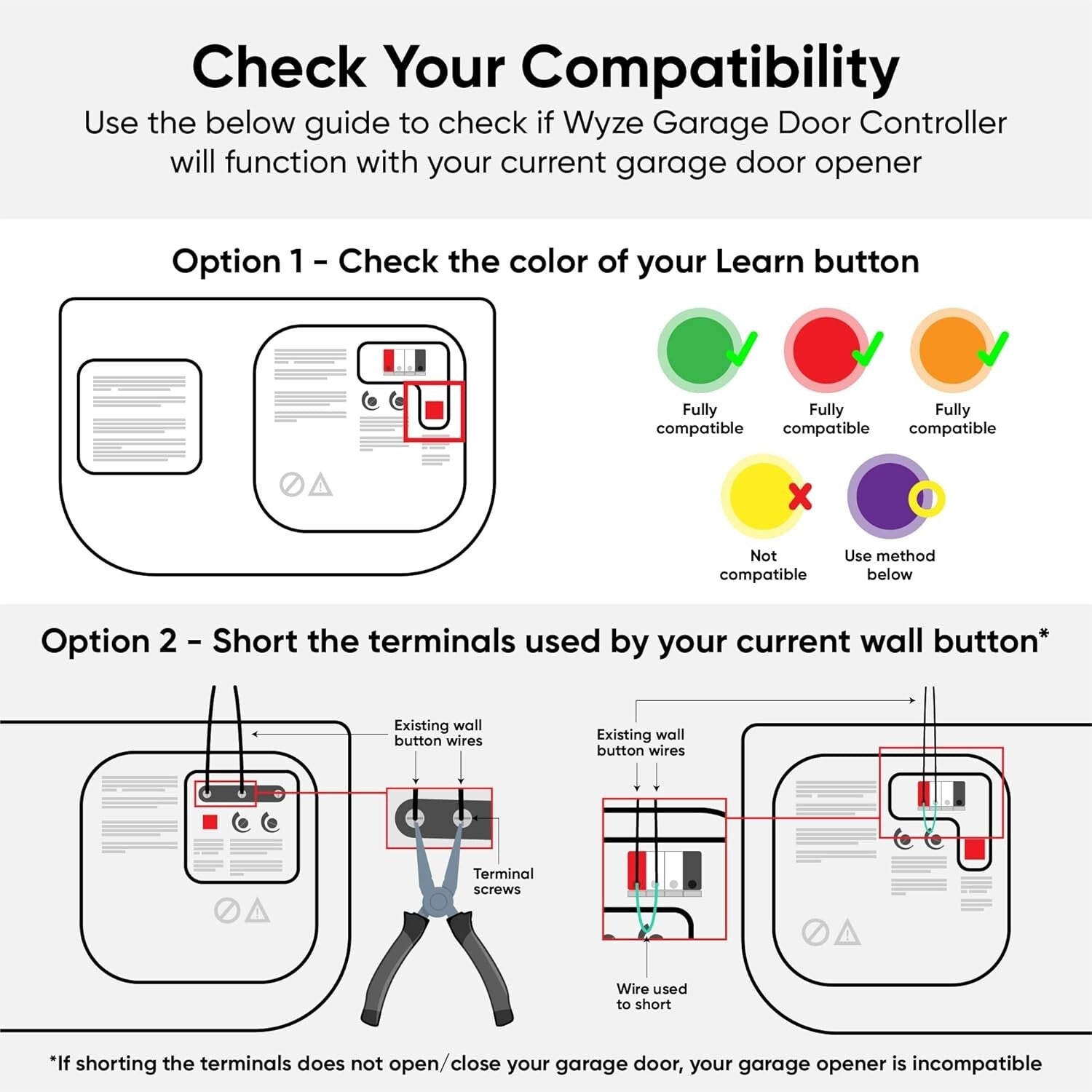 Smart Garage Door Opener with HD Video & Remote Control - 1080p Day/Night Vision