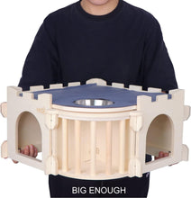 Load image into Gallery viewer, Extra Large Rabbit House with Ladder and Hay Feeder for Small Animal Comfort