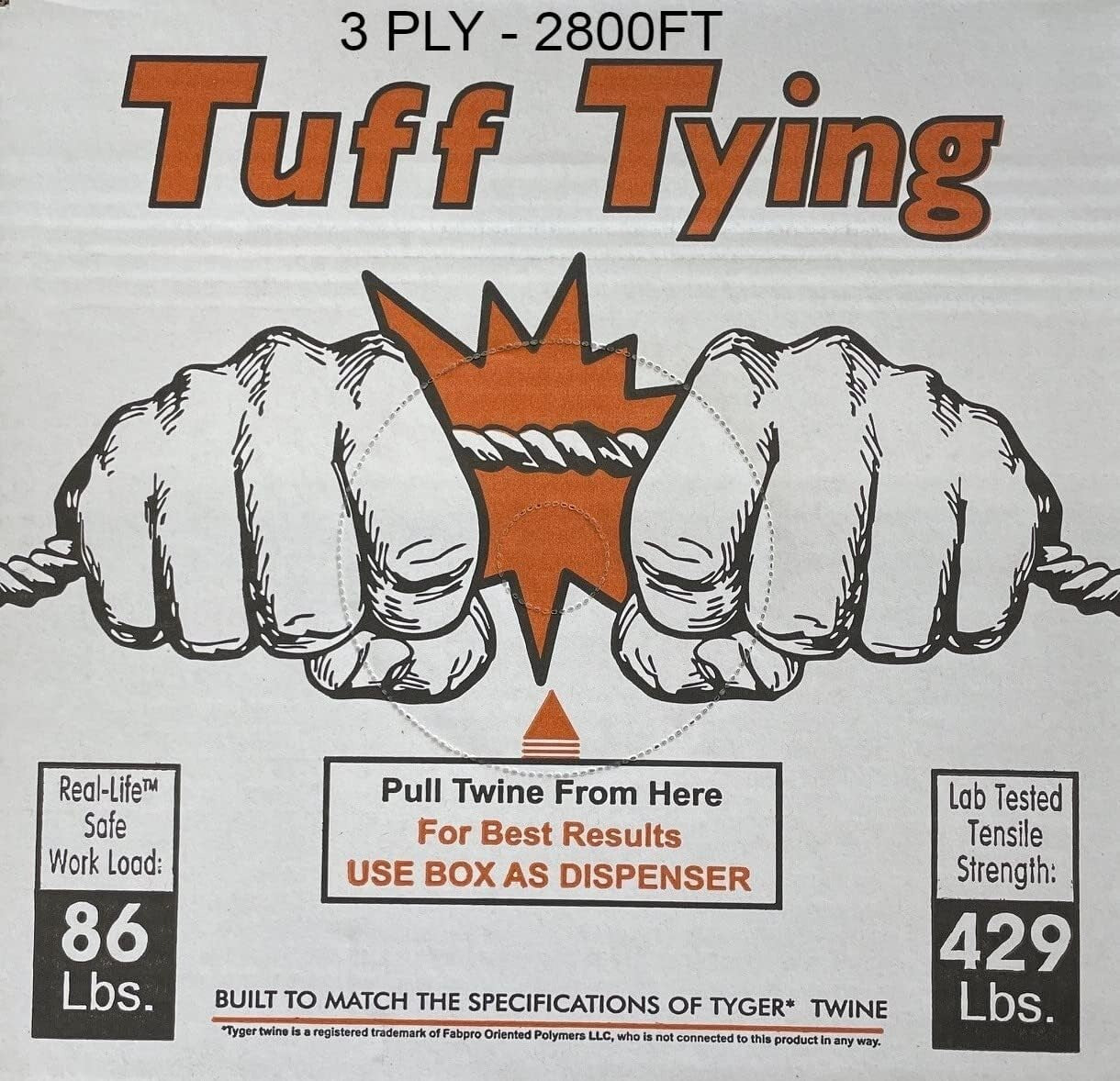 Multi-Purpose Tuff Tying Twine - 327lb Strength, Ideal for Indoor/Outdoor Use