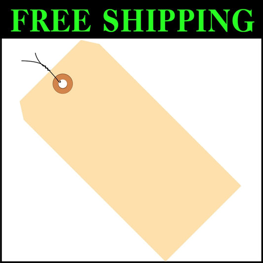 Eco-Friendly 1000-Pack Wired Shipping Tags - 4 3/4" x 2 3/8" Ideal for Crafts