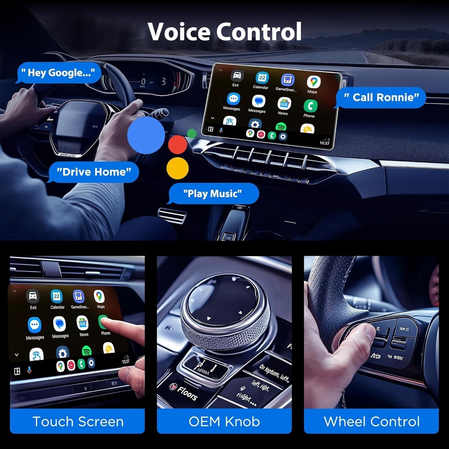 Sleek Wireless Android Auto Adapter for Enhanced Audio Experience - Plug & Play