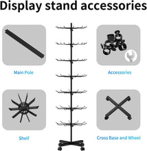 Load image into Gallery viewer, Portable 7-Tier Rotating Display Rack - Perfect for Jewelry and Key Organization