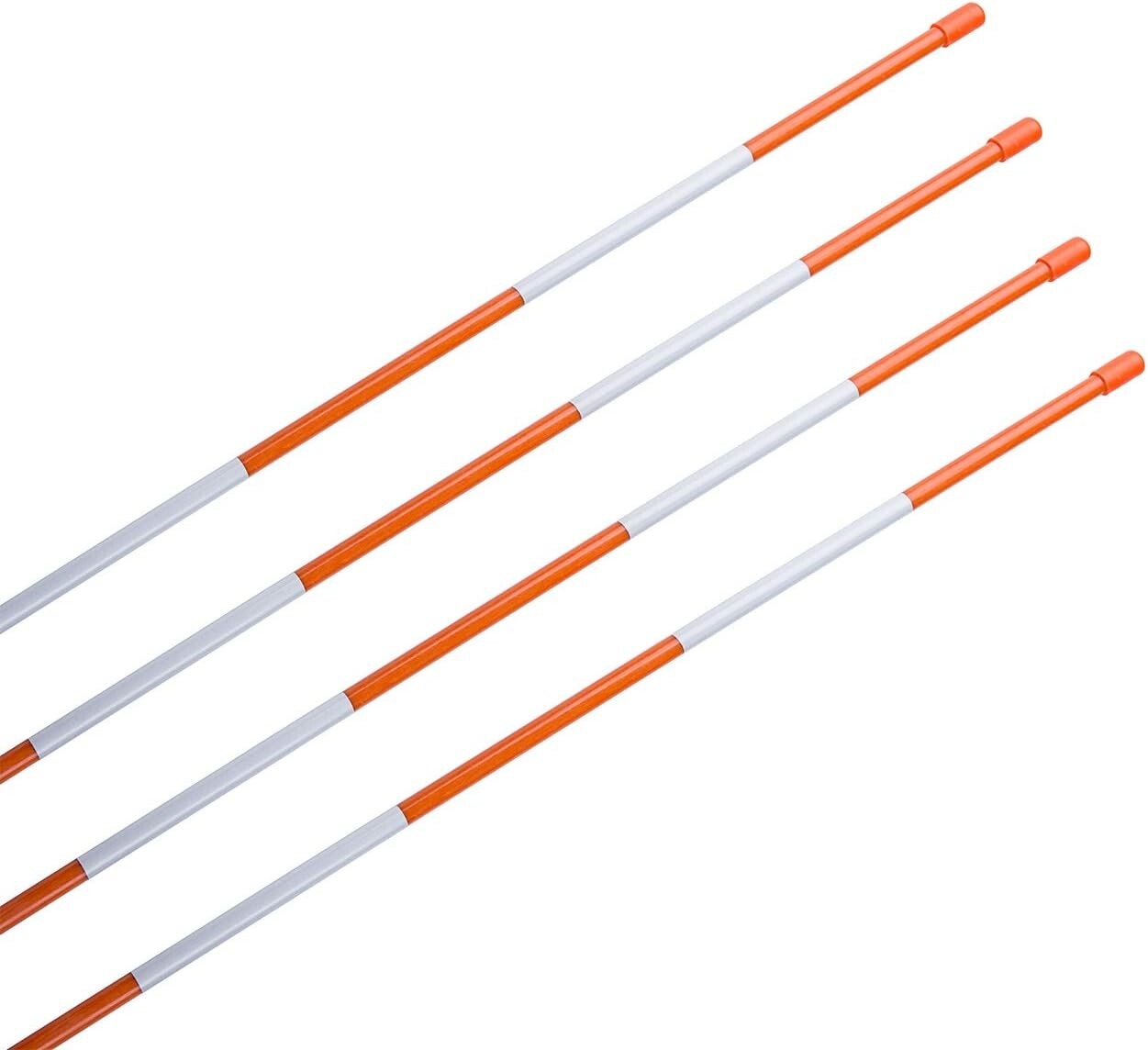 Flexible Fiberglass Driveway Markers - 100PCS Reflective Night Visibility Poles