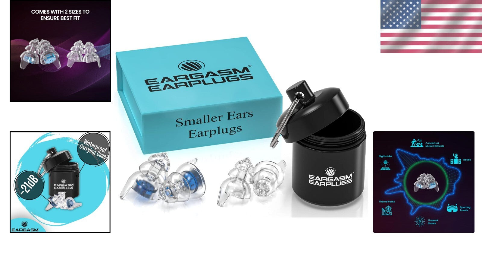 Custom Fit Earplugs for Smaller Ear Canals - Noise Protection for All Activities