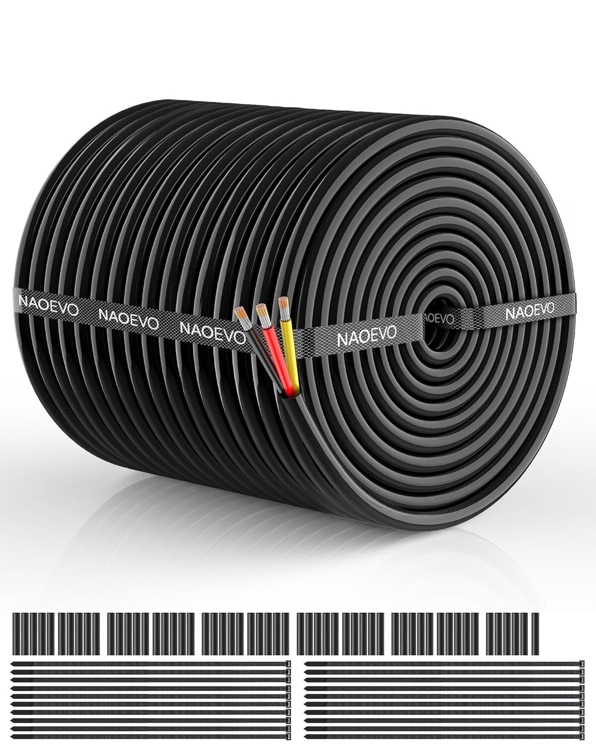 3 Conductor 16 AWG Tinned Copper Wiring - Ideal for Automotive & Marine Projects