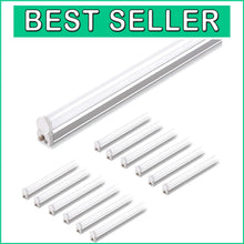 Load image into Gallery viewer, Energy-Efficient 12-Pack 4FT T5 LED Shop Lights - 20W, Indoor Use, 2200lm