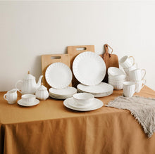 Load image into Gallery viewer, Luxurious Gold-Rimmed Porcelain Mugs - 12oz Coffee Cup Set for Special Occasions