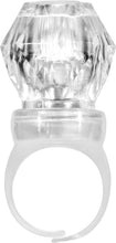 Load image into Gallery viewer, Adjustable LED Light-Up Diamond Rings - 60 Pack for Parties &amp; Celebrations