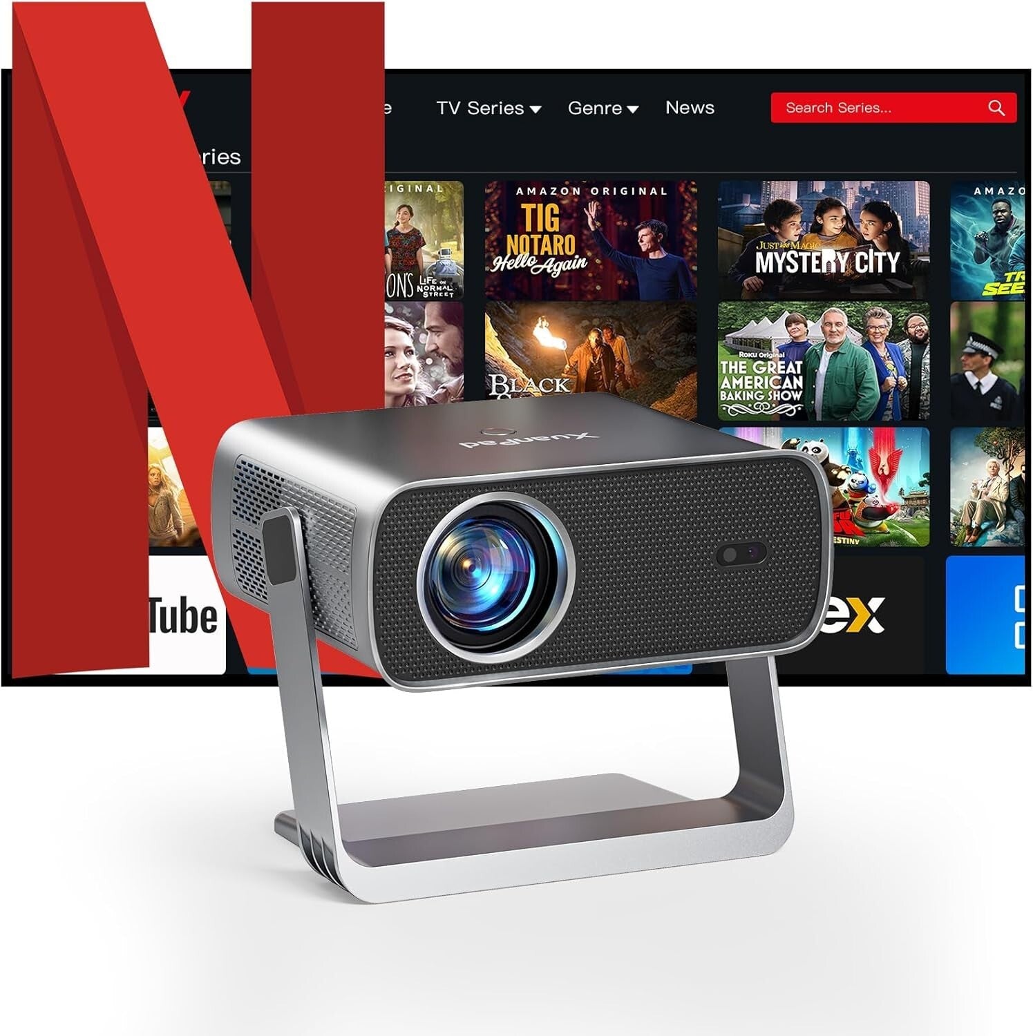Next-Gen Projector with Built-In WiFi, Dolby Audio & Easy Setup Features