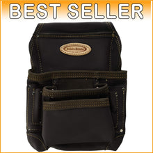 Load image into Gallery viewer, Premium Oil Tanned Leather 10 Pocket Tool Pouch in Tan Brown for Professionals