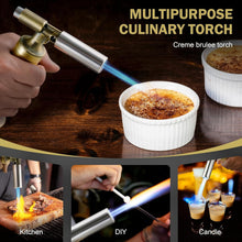 Load image into Gallery viewer, Copper Butane Torch Lighter - Refillable Kitchen Torch with Adjustable Flame