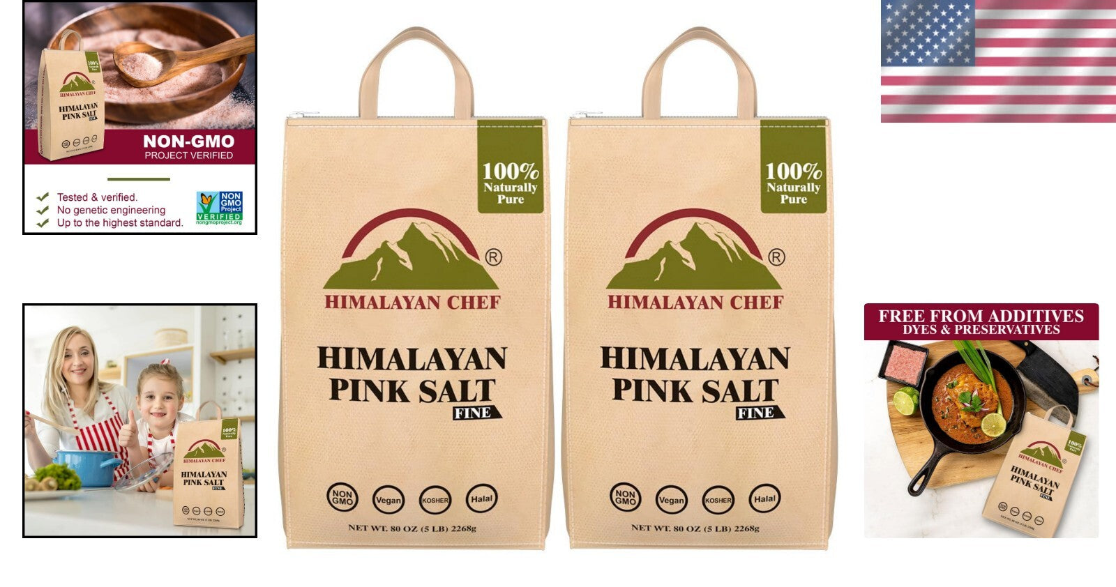 Fine Grain Pink Himalayan Salt 10 lbs - 100% Pure, Natural, and Ethically Sou...