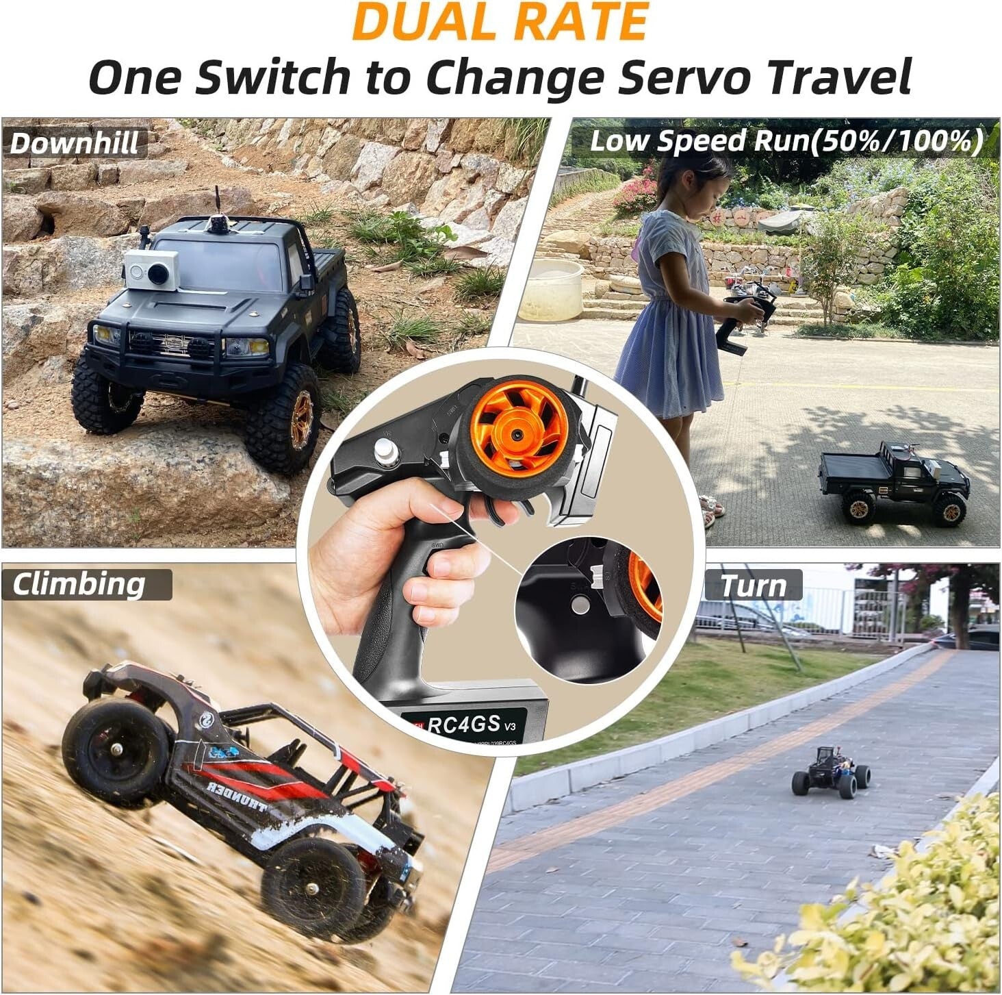 5-Channel 2.4GHz RC Transmitter with Gyro RX: 30 Models Storage & Telemetry