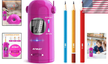 Load image into Gallery viewer, Space-Saving Rechargeable Pencil Sharpener with Non-Touch Mechanism for Easy Use