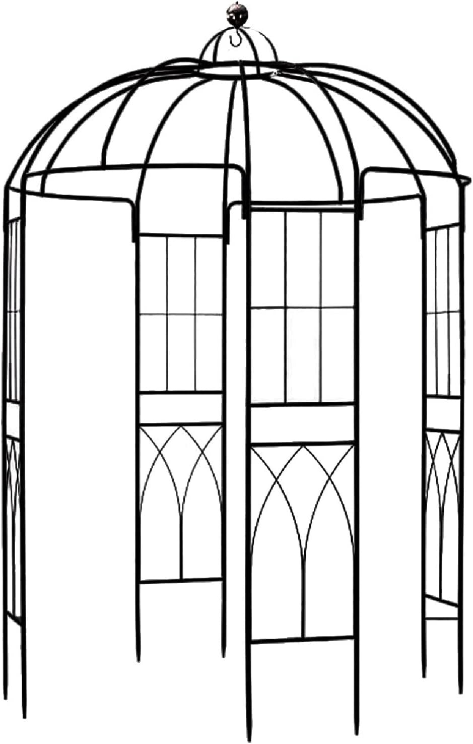 Elegant 9' High Metal Garden Arbor - Perfect for Climbing Plants and Events