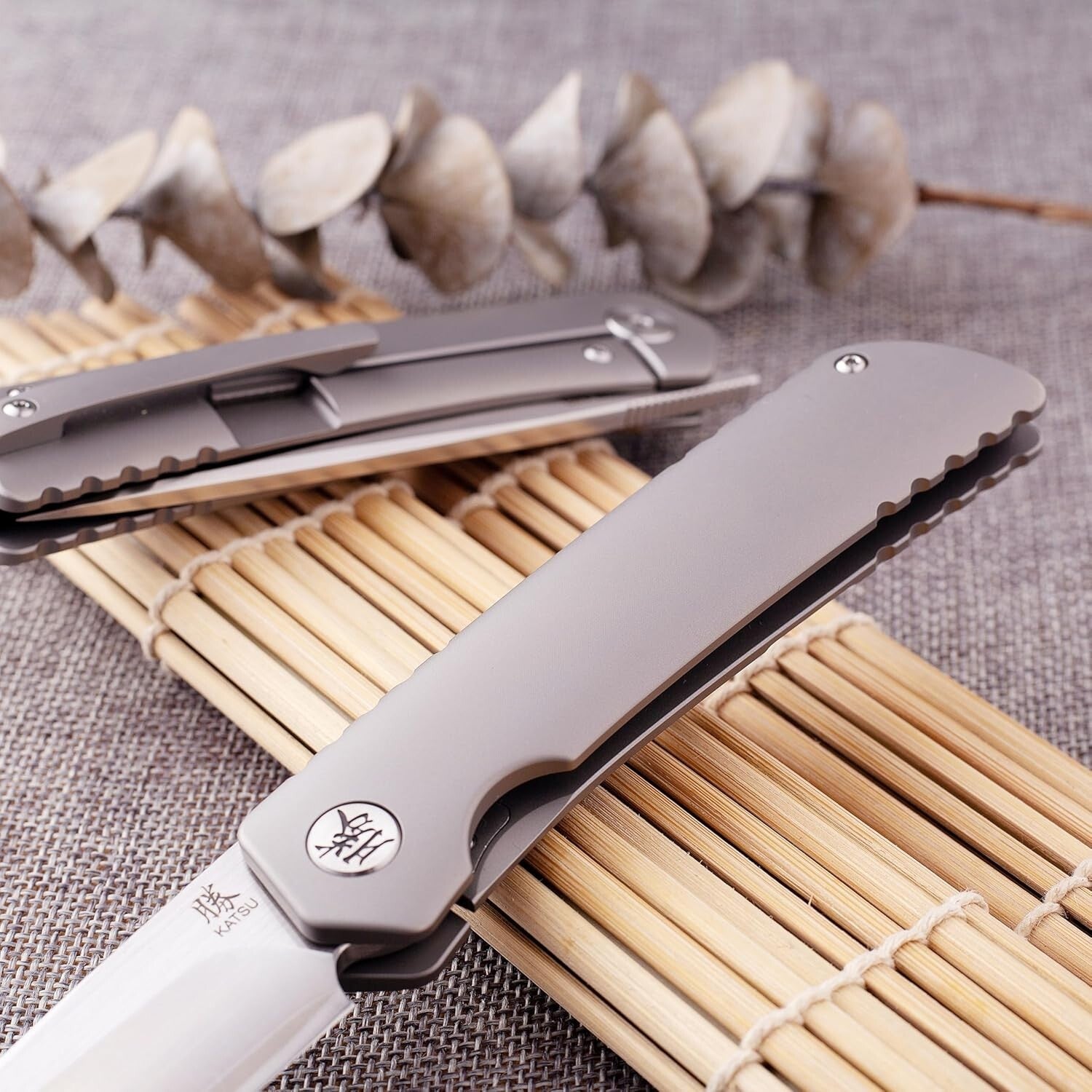 Premium Folding Pocket Knife with ZDP-189 Steel & Titanium Handle - 4.5 Inches