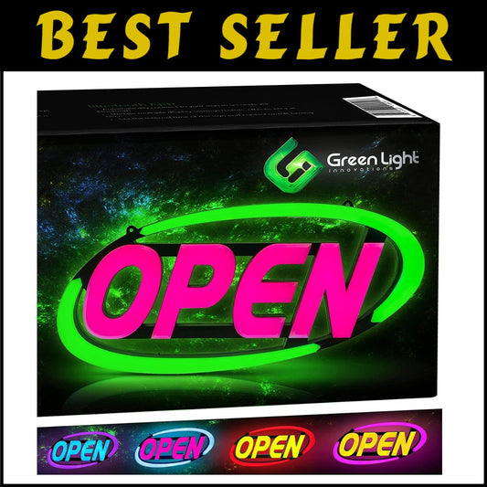 Compact 15x32 LED Open Sign - Customizable Color Functionality for Businesses