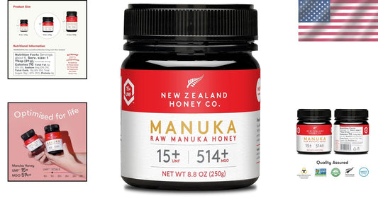 16oz Premium Manuka Honey UMF 15+ | MGO 514+ | Trusted Quality from New Zealand