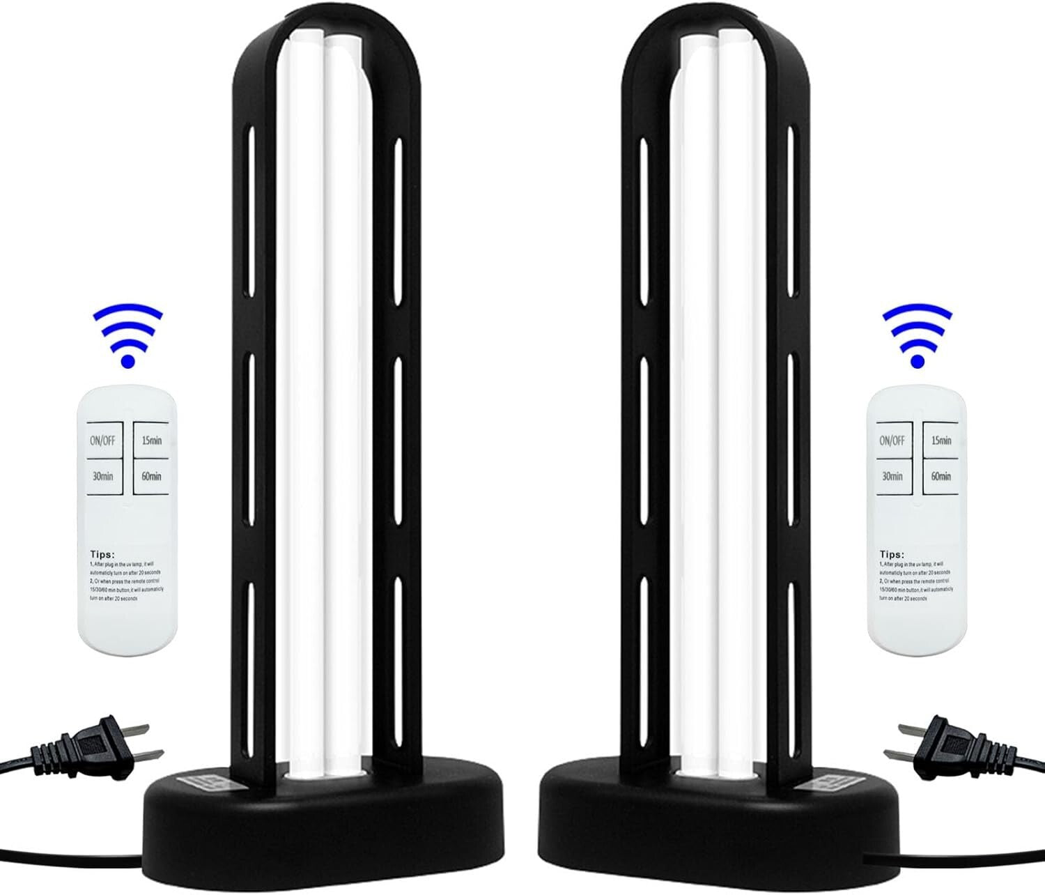 Dual Function UVC Light - 38W Ozone & Ozone-Free UV Sanitizers, 2 Pack