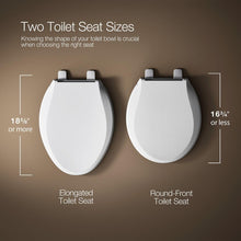 Load image into Gallery viewer, Easy Install Biscuit Quiet-Close Elongated Toilet Seat with Grip-Tight Bumpers
