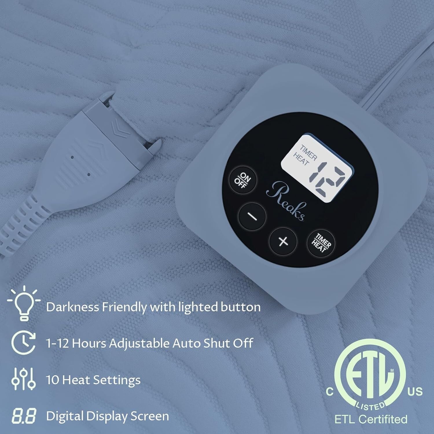 Full Size Electric Heated Mattress Pad - Personalized Warmth, Safety & Comfort