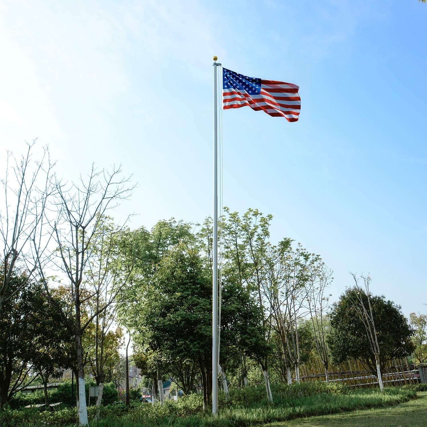 All-Weather 16FT Heavy-Duty Flagpole with Easy Installation and Storage