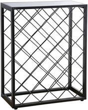 Load image into Gallery viewer, Modern Free-Standing Wine Rack with Tempered Glass Top - Holds 32 Bottles