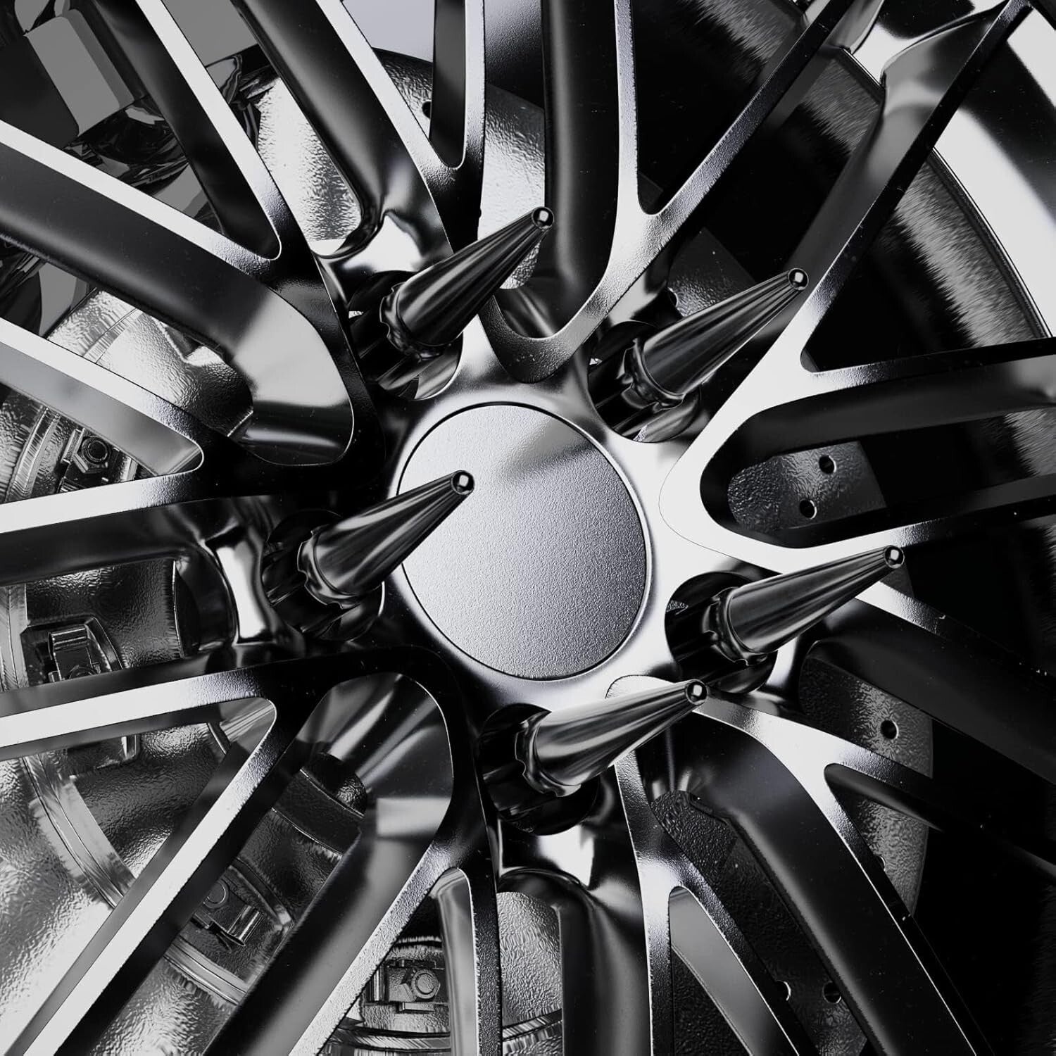 Durable 12x1.5 Wheel Spike Lug Nuts - 3.35” Closed End with Premium Steel Finish