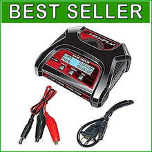 Load image into Gallery viewer, Genuine Hexfly 3A LiPo Charger – Charges 2 Batteries Simultaneously, Red/Black