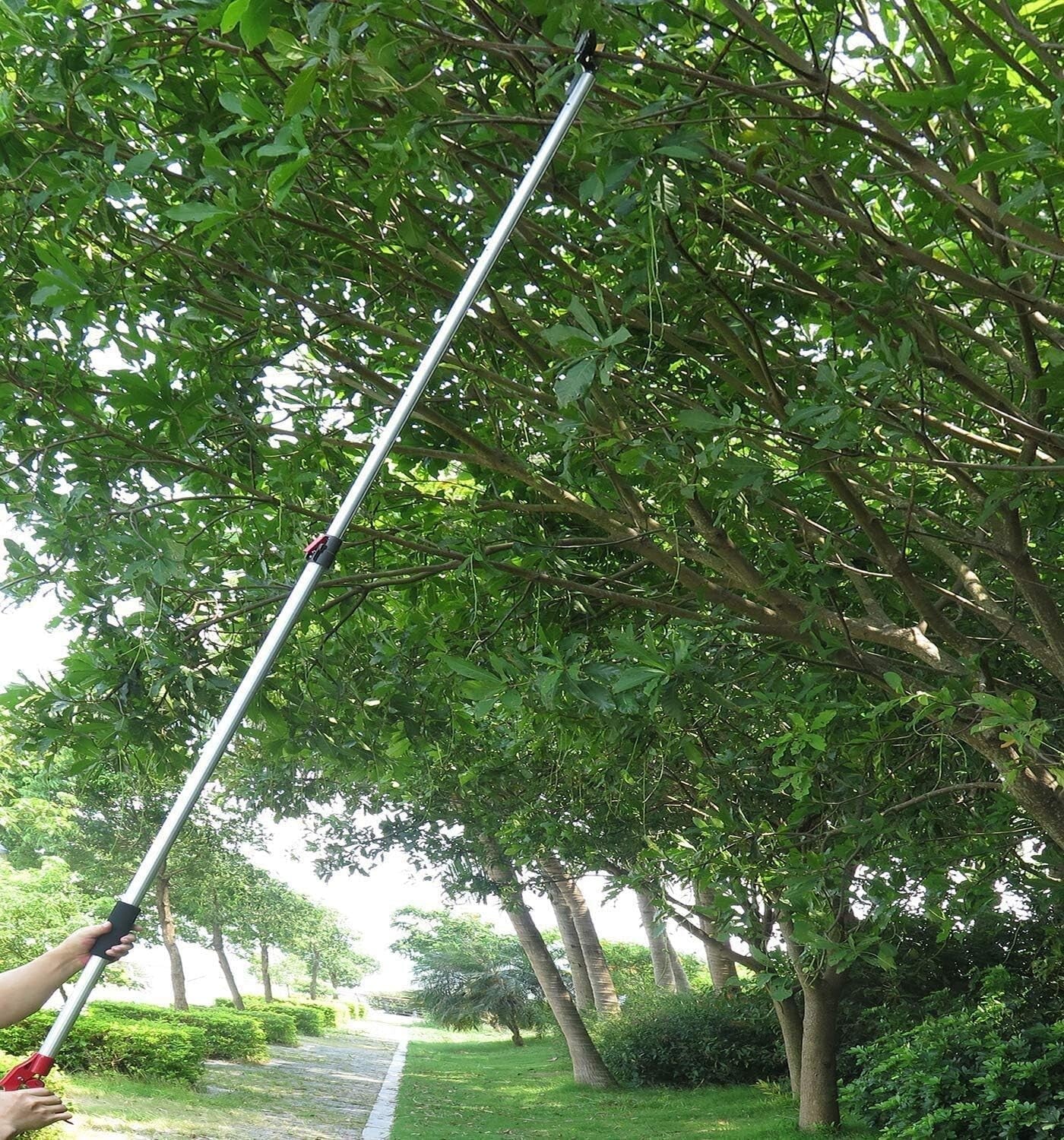 7.6-13 Foot Extendable Tree Pruner & Loppers with Anti-Rust Carbon Steel Blades