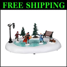 Load image into Gallery viewer, Battery-Operated Animated Winter Skating Village - Festive Tabletop Decor