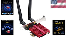 Load image into Gallery viewer, Upgrade Your PC with a WiFi 7 PCIe Adapter Featuring Intel Chipset &amp; Antennas