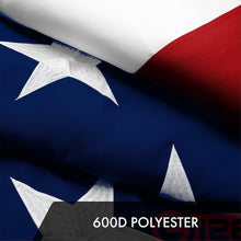 Load image into Gallery viewer, Durable 600D Polyester American Flag - Vibrant Colors &amp; Embroidered Stars