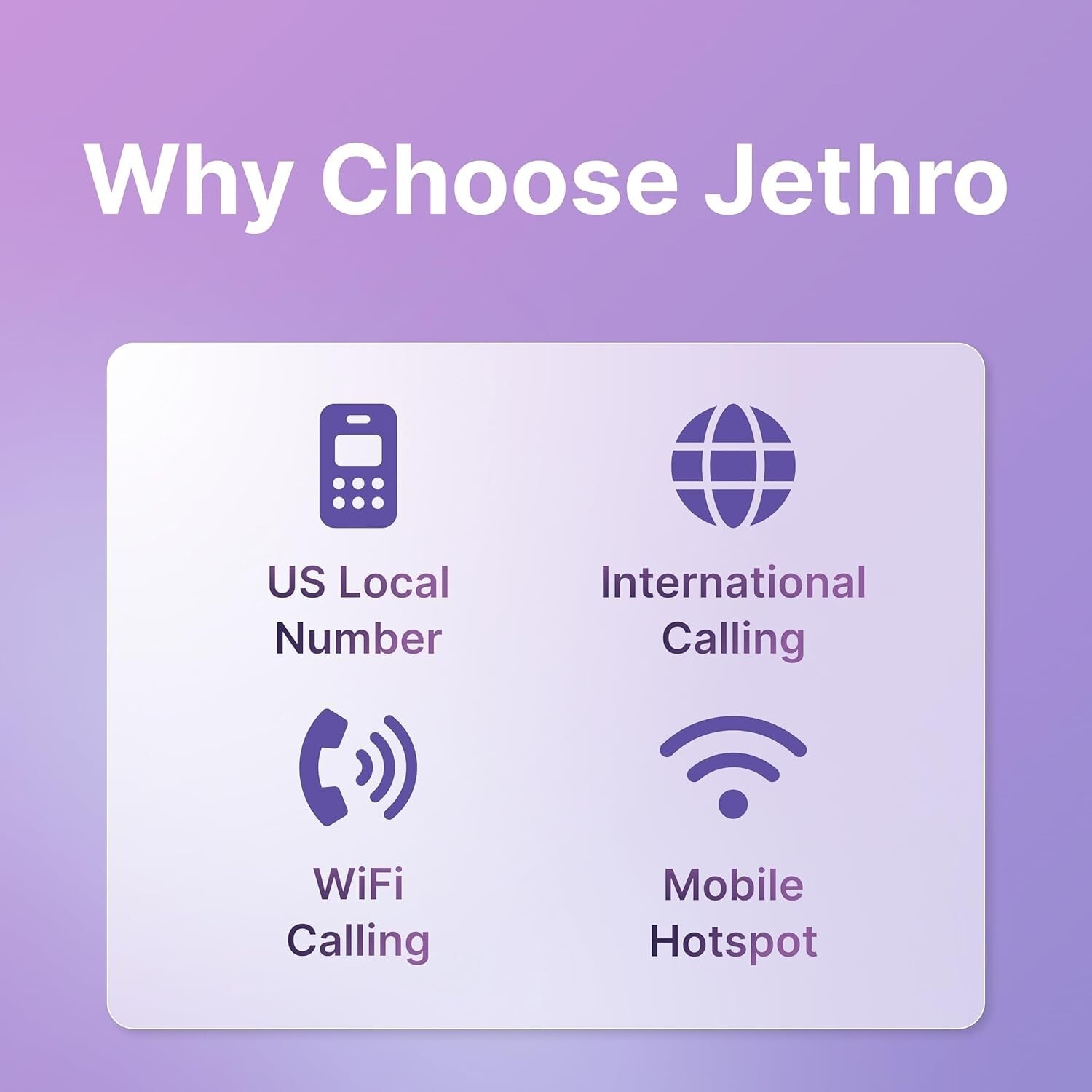 Jethro Mobile Unlimited Talk & Text Plan - 12 Months + International Calling