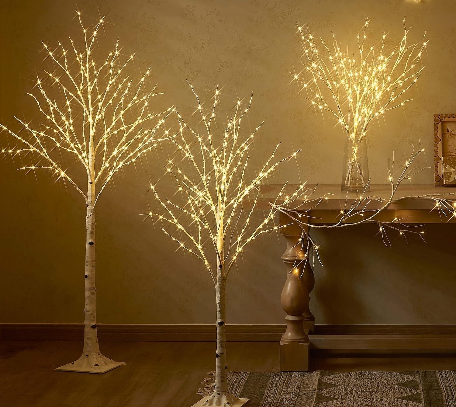 Stylish 6FT Birch Tree Featuring 330 Fairy Lights - Ideal for Indoor/Outdoor Use