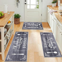 Load image into Gallery viewer, Elegant 3-Piece Boho Kitchen Rug Set - Machine Washable Non-Slip Mats