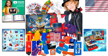 Load image into Gallery viewer, Ultimate Kids Magic Kit with 28 Props &amp; Video Instructions for Ages 6-12