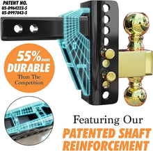 Load image into Gallery viewer, Powder-Coated Adjustable Trailer Hitch - 20,000 LBS, Weather-Resistant Design