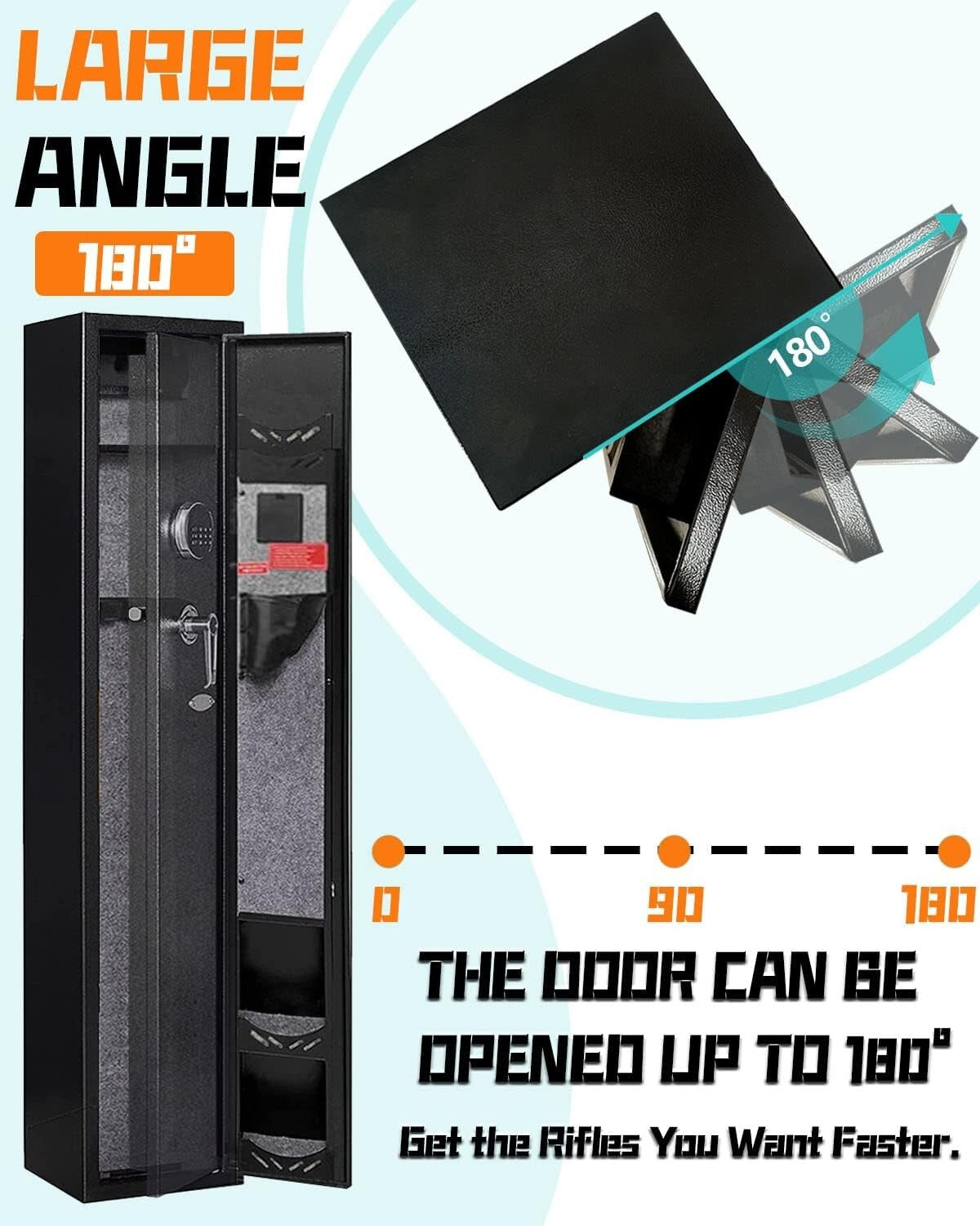 2-Gun Electronic Safety Cabinet for Rifles & Pistols - Quick Access Security