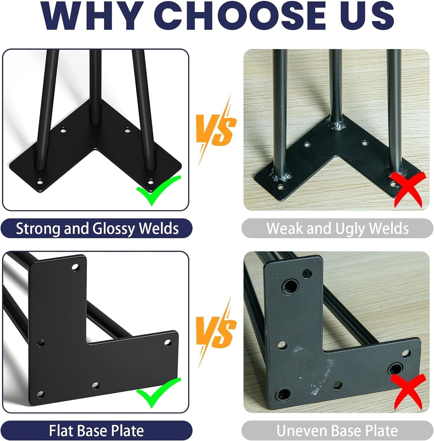 Versatile 30 Inch Hairpin Legs - Ideal for Coffee, Dining, or Night Stand Tables