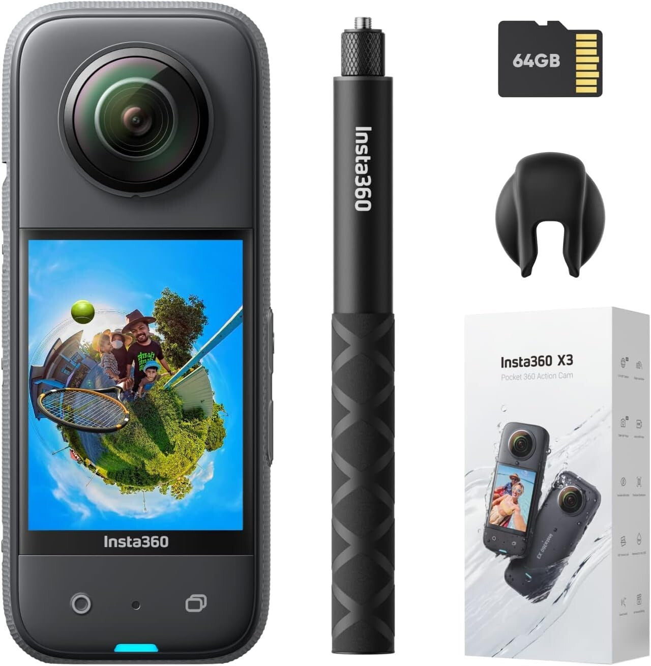 Stunning 360 Action Camera with 5.7K HDR Video, Invisible Selfie Stick & 4K Mode