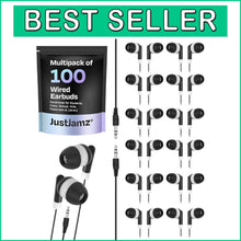 Load image into Gallery viewer, Soft Silicone In-Ear Earbuds 100 Pack - Comfortable Headphones for Students